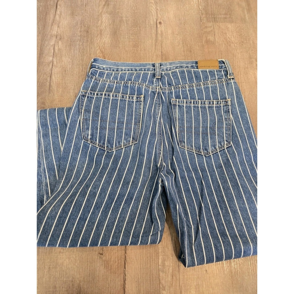 American Eagle Women's Mom Jean High Rise Striped Size 2 Regular - Picture 6 of 6